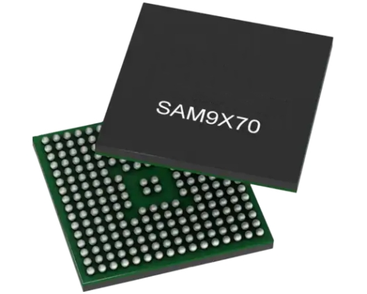 Microchip SAM9X75-I/4PB超低功耗微處理器（MPU） 、運行頻率高達800MHz。