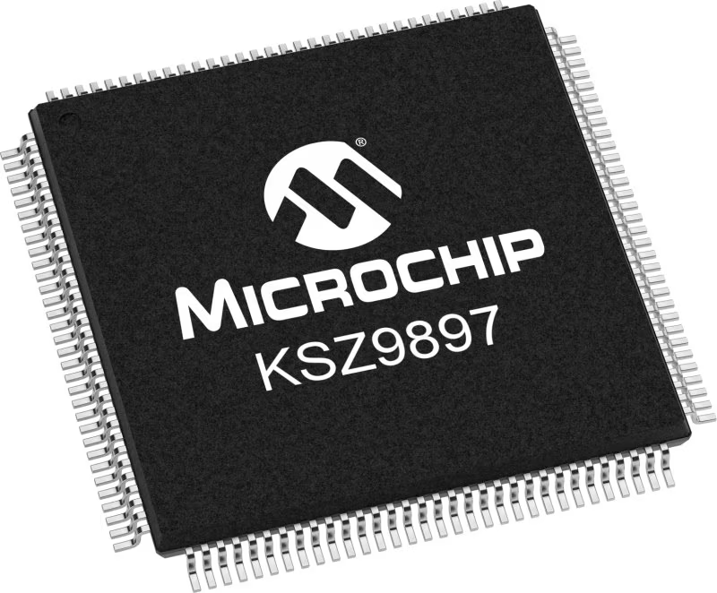 全新Microchip以太網(wǎng)產(chǎn)品 KSZ9897STXI 7 端口千兆以太網(wǎng)交換機(jī)，支持 SGMII/RGMII/MII/RMII