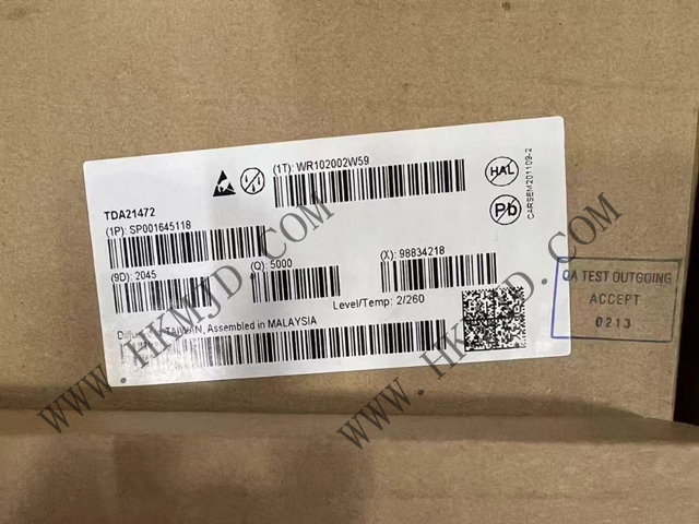DC/DC開關轉換器Infineon TDA21472 70A、1.5MHz 開關頻率