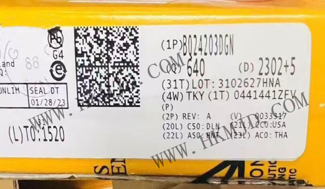 [供應] BQ24203DGN (TI) 單芯片鋰離子電池充電器管理 IC