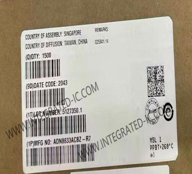 [供應(yīng)原裝] ADI ADN8833ACBZ 1A，熱電冷卻器(TEC)驅(qū)動器