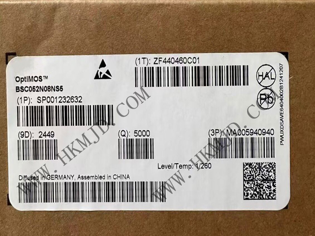N溝道功率MOSFET BSC052N08NS5 OptiMOS? 5 80V 功率MOSFET，適用于電信應(yīng)用