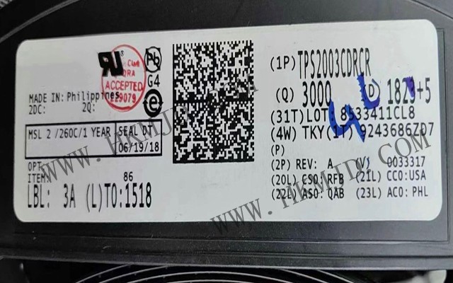 明佳達電子出售 TI (TPS2003CDRCR) 雙通道 USB 電源開關(guān)