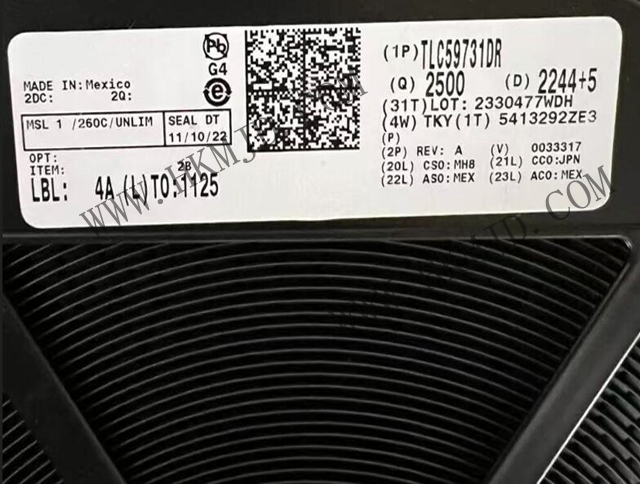 TI TLC59731DR 3通道8位PWM LED驅(qū)動(dòng)器，支持單線接口