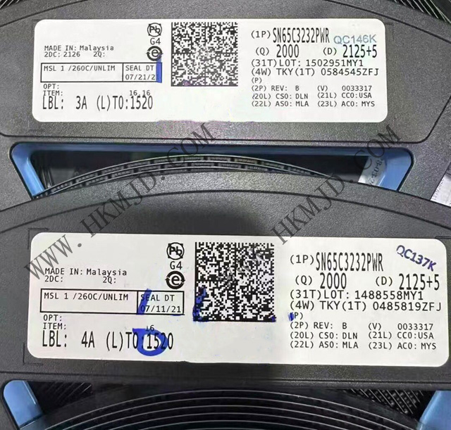 明佳達電子供應TI SN65C3232PWR——高性能雙通道RS-232收發(fā)器